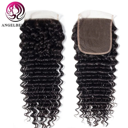 Wholesale Raw Indian Hair 5x5 Lace Closure Human Hair Closure Deep Wave Closure