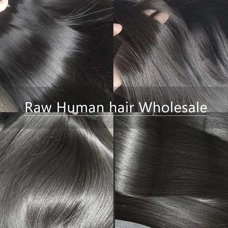 Wholesale Raw vietnamese cuticle aligned Double Drawn human hair bone straight bundles