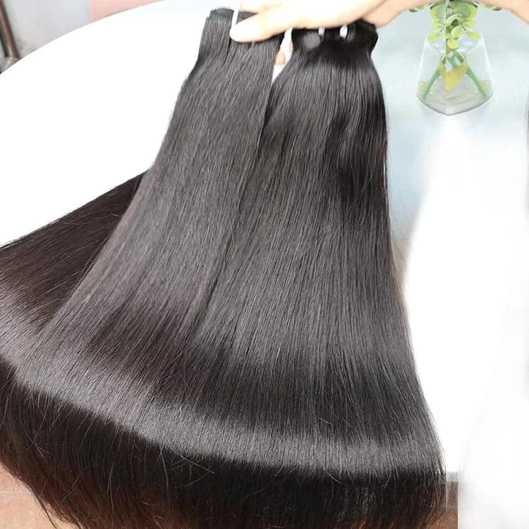 Wholesale Raw vietnamese hair unprocessed Cuticle Aligned Human Hair bone straight double drawn human hair bundles