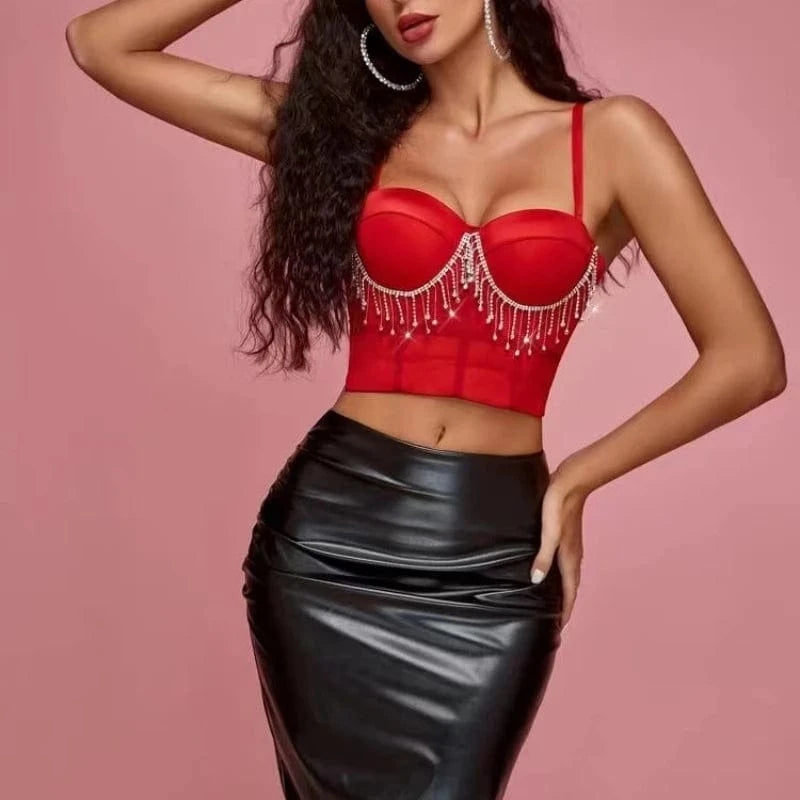 Wholesale rhinestone color women's corset tights