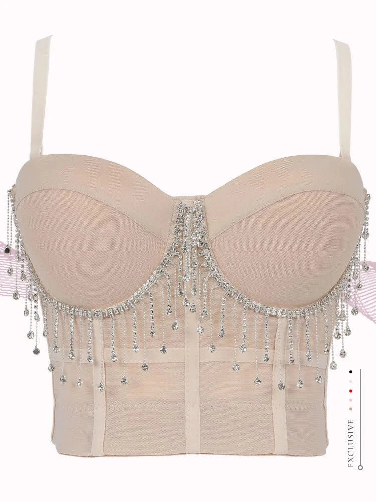 Wholesale rhinestone color women's corset tights