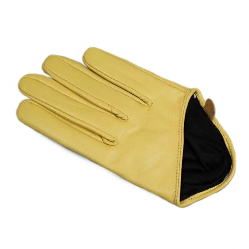 Wholesale sheepskin leather party dress texting women sex gloves