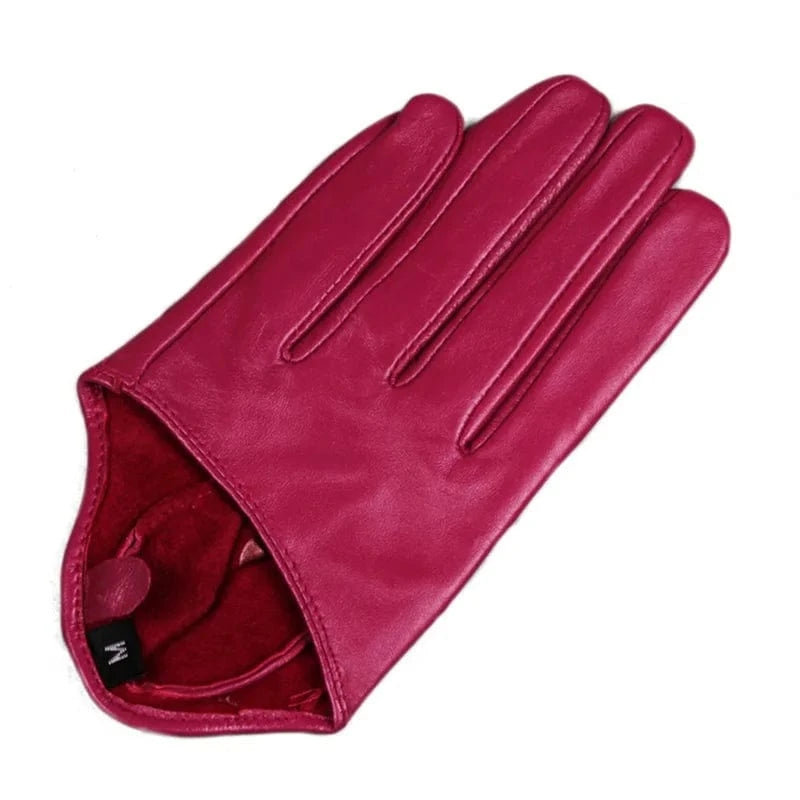 Wholesale sheepskin leather party dress texting women sex gloves