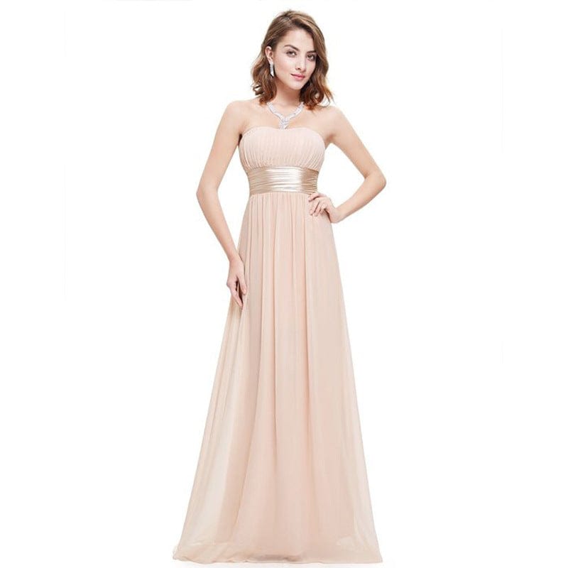 Wholesale Simple Cheap price Long Sexy Women Sweep Train Evening Dress