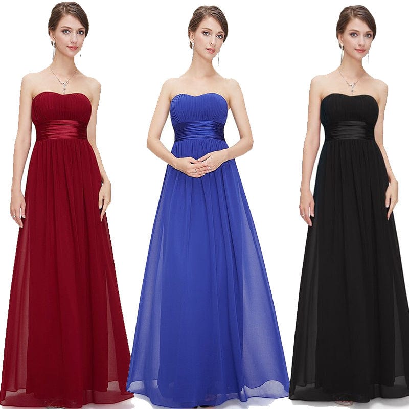 Wholesale Simple Cheap price Long Sexy Women Sweep Train Evening Dress