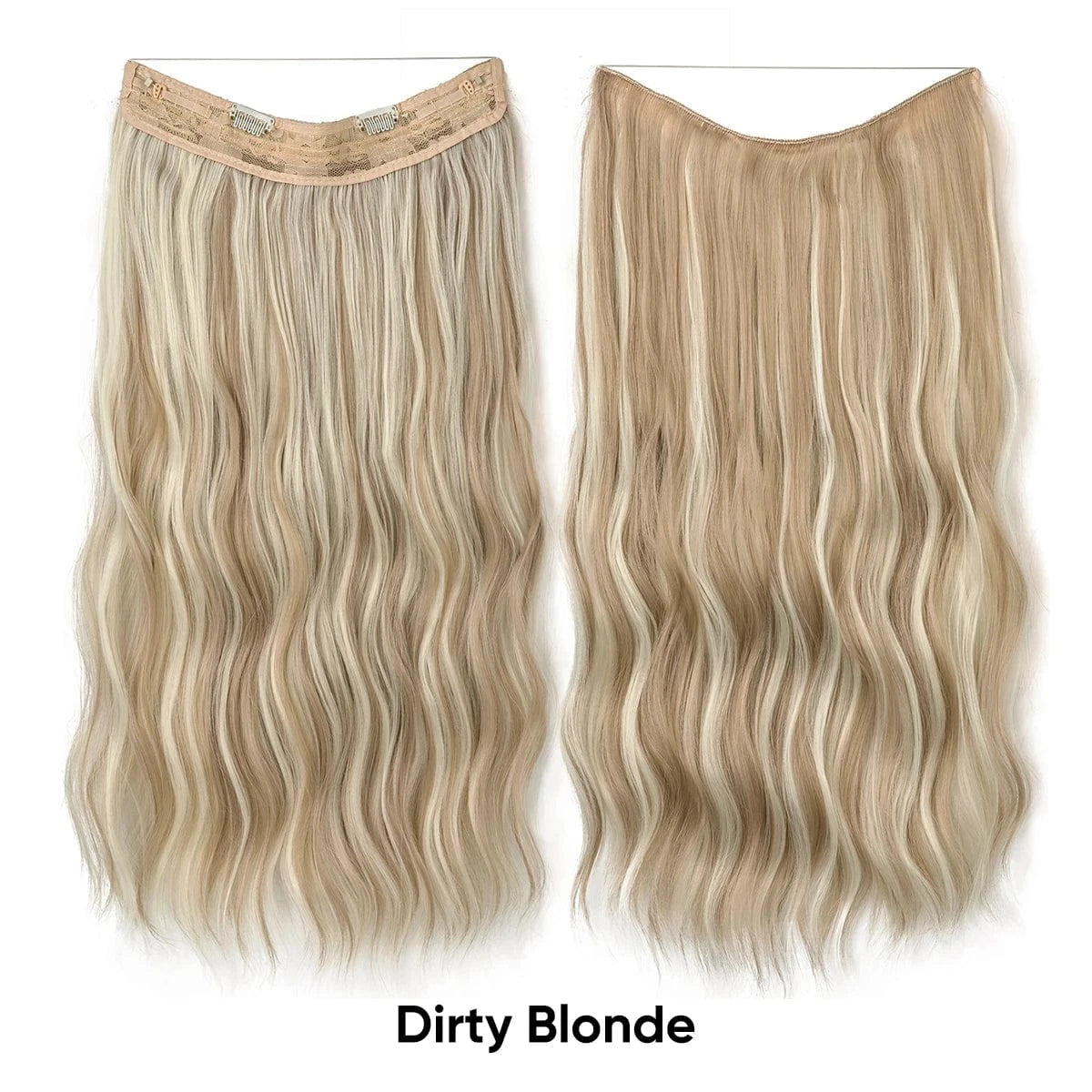 Wholesale Suppliers Synthetic Fiber Invisible Wire White Seamless Ombre Private Label Hair Extensions Pieces for White Woman