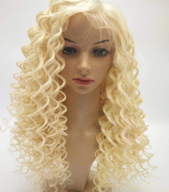 wholesale top grade human hair hot sell malaysian hair 613 kinky curly full lace wig