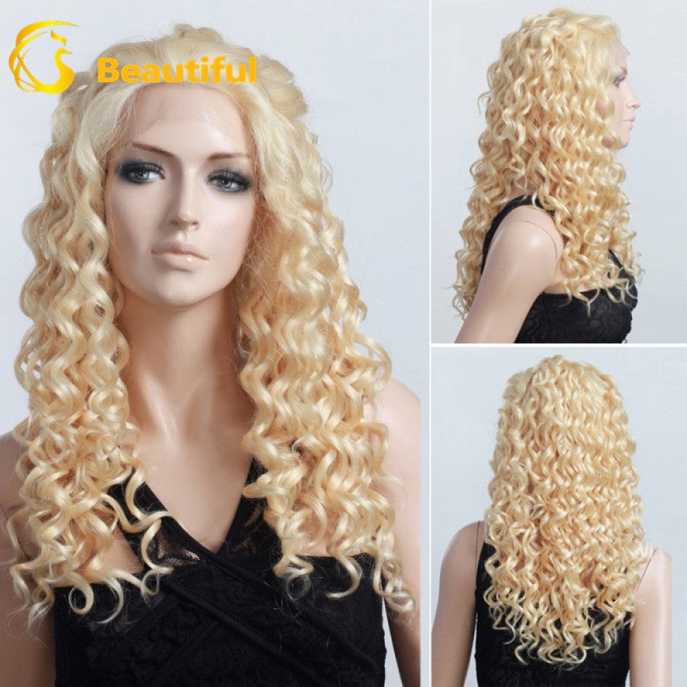 wholesale top grade human hair hot sell malaysian hair 613 kinky curly full lace wig