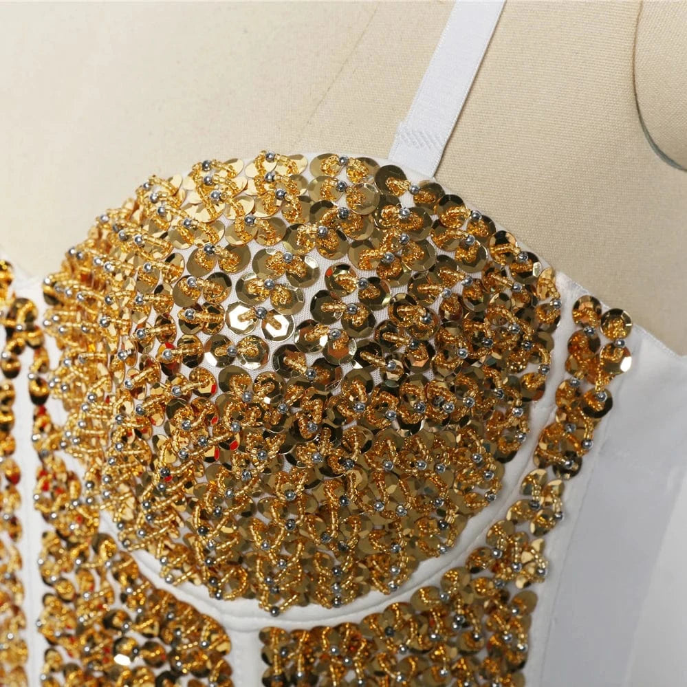 Wholesale transparent white tank top cupless fashion bra bustier women