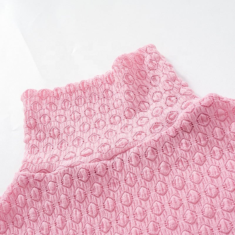 Wholesale trendy ladies sexy high neck short sleeve crop top and midi skirt set for women outfits two piece set clothing