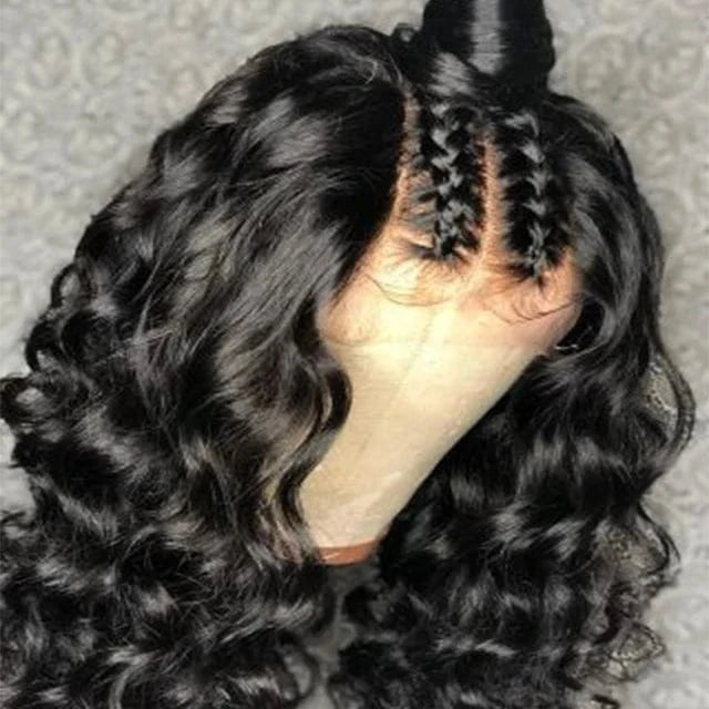 Wholesale Unprocessed 150% Density 100% Virgin Brazilian Human Hair Deep Wave Lace Front Wigs For Black Woman YouTube Hot Wig
