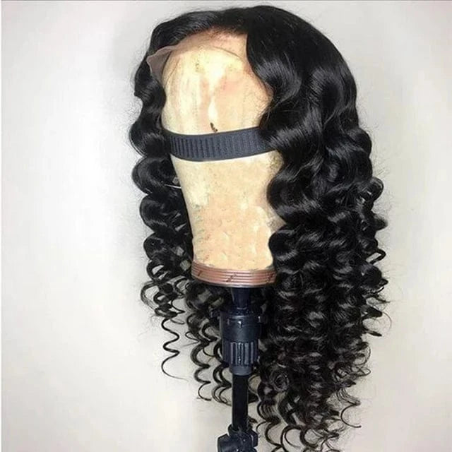 Wholesale Unprocessed 150% Density 100% Virgin Brazilian Human Hair Deep Wave Lace Front Wigs For Black Woman YouTube Hot Wig