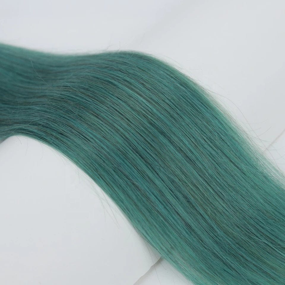 Wholesale vendors 10A green colorful straight thick bulk ready to ship remy cuticle aligned brazilian human hair bundles