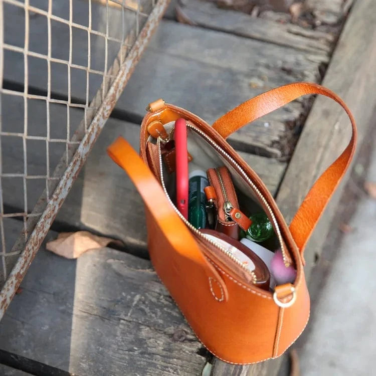 Wholesale Vintage Women's Bucket Bag Customized Genuine Leather Ladies Handbags Fashion Trend Nice Design Bucket Bags For Women