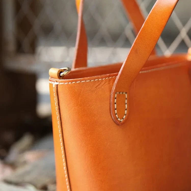 Wholesale Vintage Women's Bucket Bag Customized Genuine Leather Ladies Handbags Fashion Trend Nice Design Bucket Bags For Women