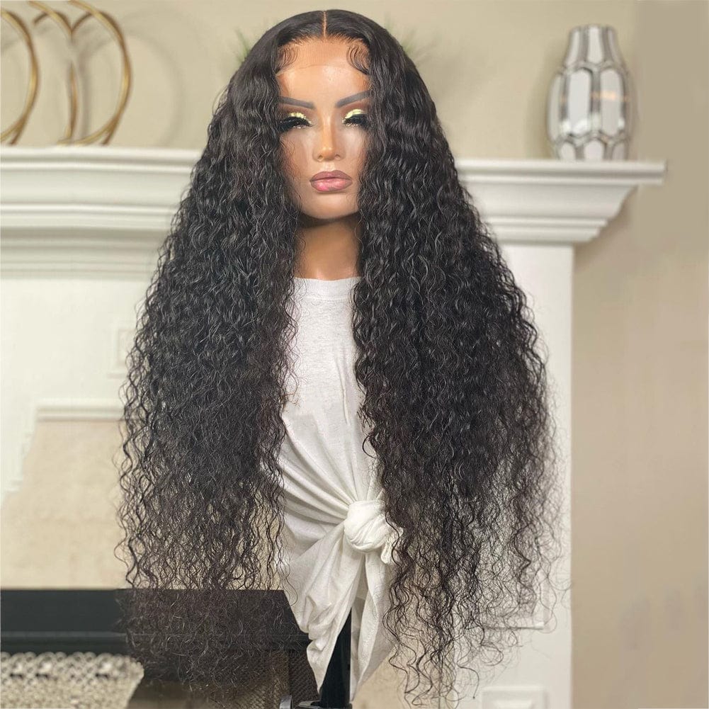 Wholesale Water Wave Natural Color Raw Peruvian Hair Lace Front Wigs for Black Women