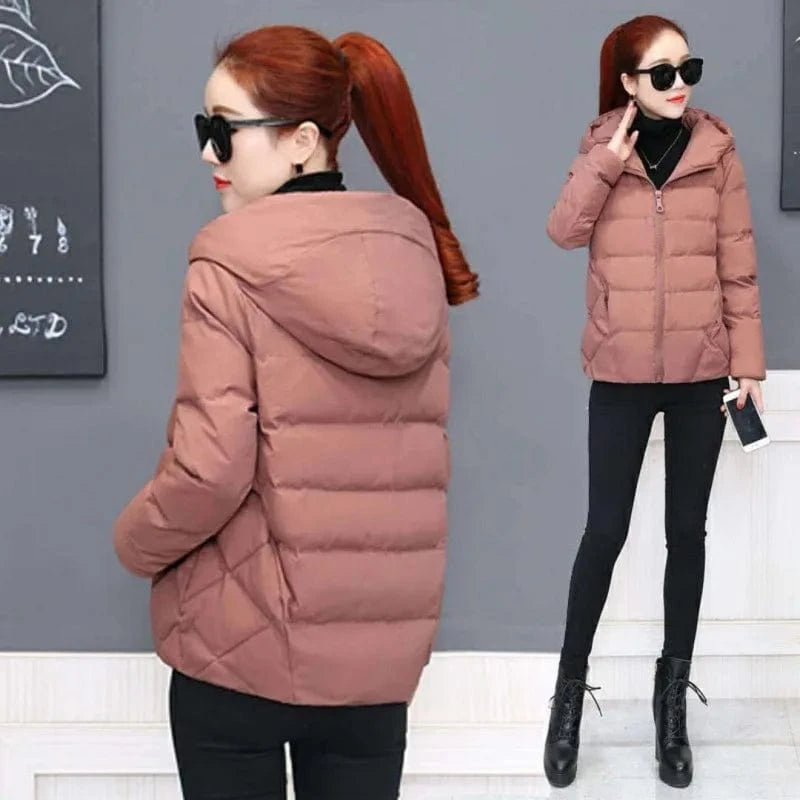 Wholesale Winter Large Size Women's Fashion Loose Short Korean Version  Cotton-padded Coat  Hooded Women Coat