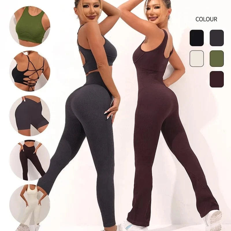 Wholesale workout clothes athletic activewear sets for women seamless gym sport fitness yoga wear