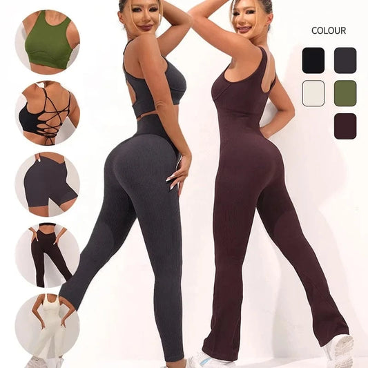 Wholesale workout clothes athletic activewear sets for women seamless gym sport fitness yoga wear