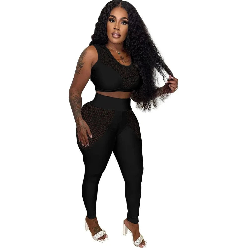 wholesale workout clothing 2 piece outfit women tank top and pants gym clothes sports set
