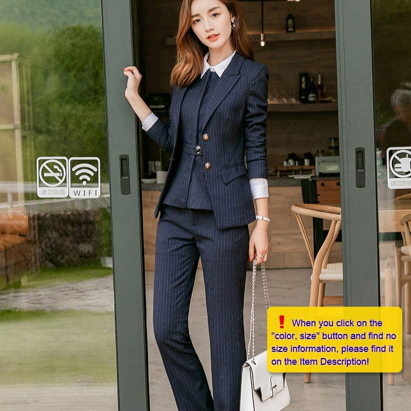 Wholesaler 3 Pieces Set High-quality Soft and Comfortable Vest Pant Suit Office Lady Formal Business Two Buttons Women Work wear