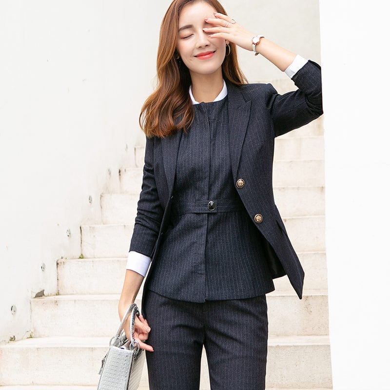 Wholesaler 3 Pieces Set High-quality Soft and Comfortable Vest Pant Suit Office Lady Formal Business Two Buttons Women Work wear