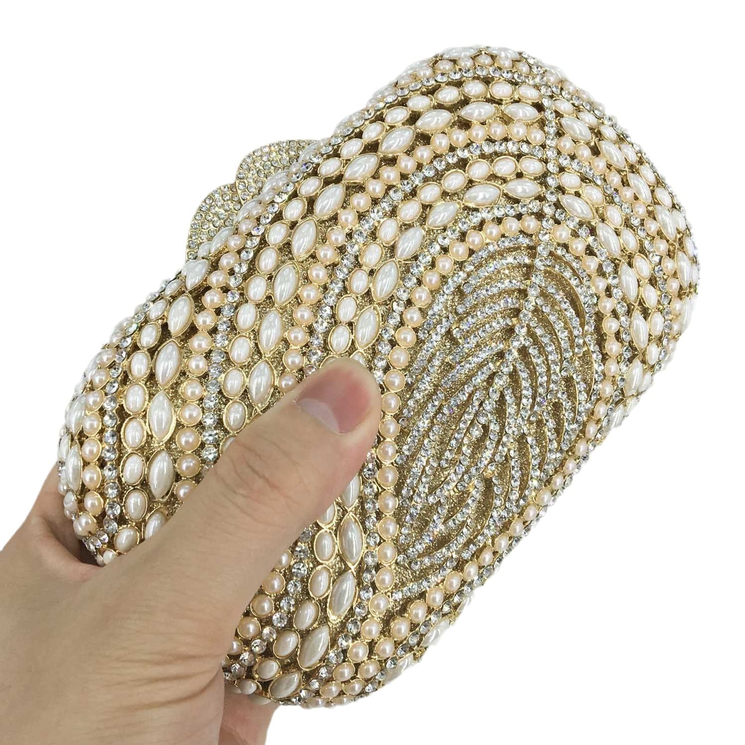 Wholesales Beautiful Rhinestone Clutch Wedding Purse Diamond Evening Bag Crystal Expensive Evening Handbag for Party