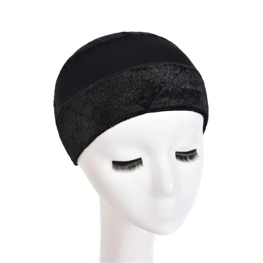 Whosale Velvet Grip Adjustable Headband Cap Wig With Elastic Band