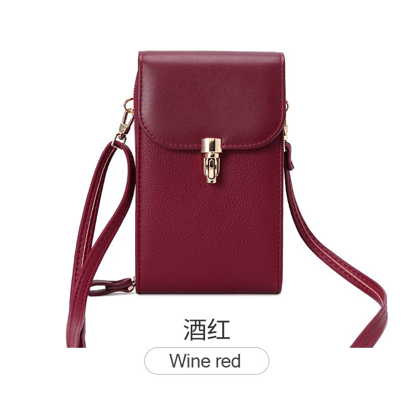 Wine red MIYIN wholesale 2022 Japanese and Korean fashion diagonal handbags, large-capacity mini shoulder phone bag ladies