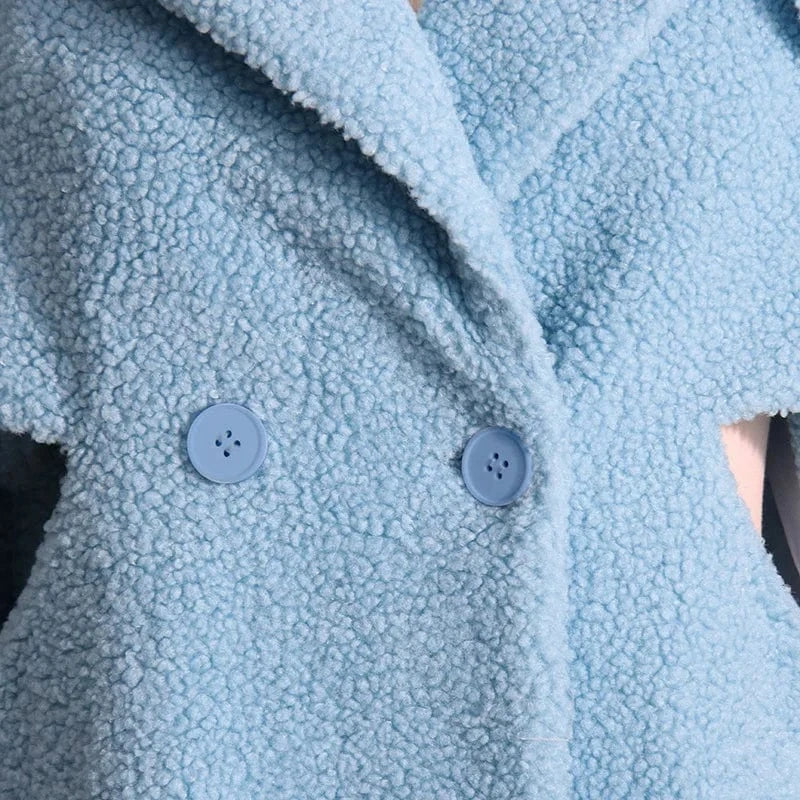 Winter 2023 New arrival women fashionable long sleeve asymmetrical design teddy fur women long coats