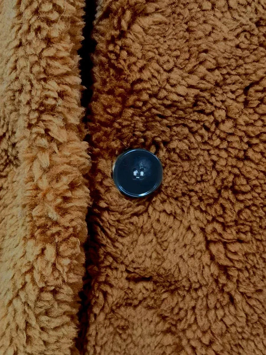 Winter luxury designer warm teddy faux fur long coat for ladies elegant jacket tassel fringe women coat