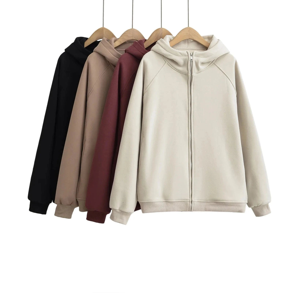Winter quarter zip up heavyweight cotton fleece hoodies custom blank plain side pocket women hoodie