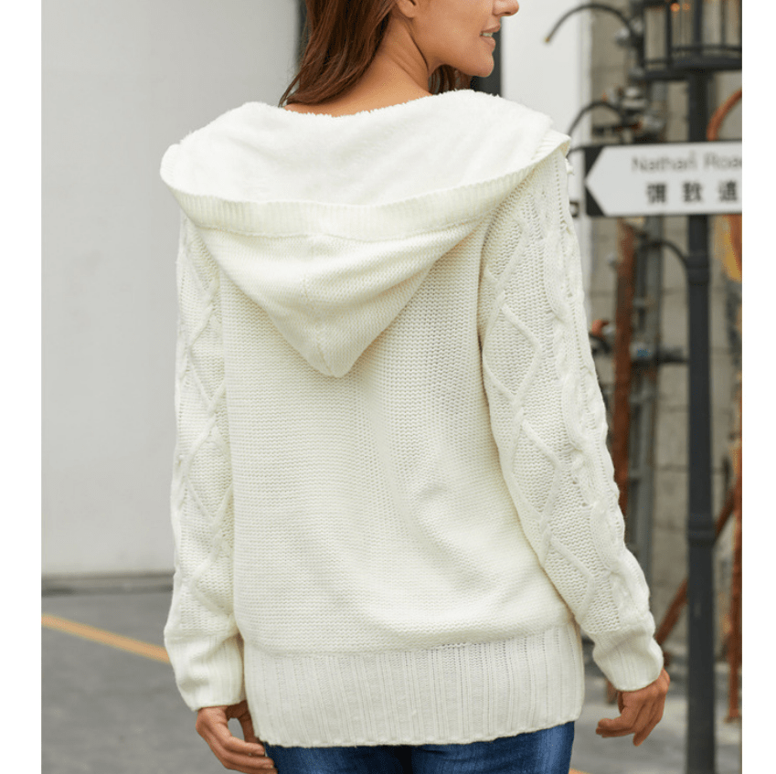 Winter Thicken Warm Knitted Cardigan Female Casual Sweater Jacket Loose Outerwear Pockets Knitwear Coat Sweaters Women Stylish