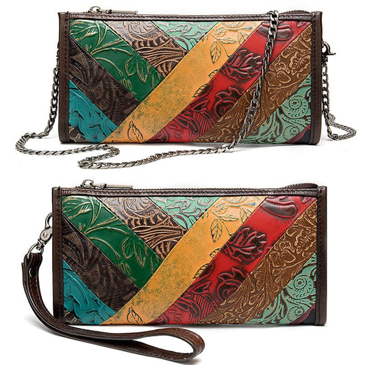 WM028-colorful Marrant 028 vintage clutch evening bags luxury party lady clutch genuine cow leather women shoulder bag women clutch bags