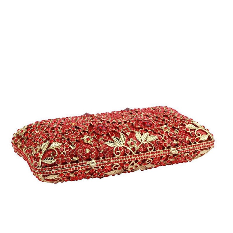 Woman Bling Handmade Beaded Stone Evening Handbag With Crystal Rhinestone Clutch Bag Fashionable Diamond Purse For Ladies