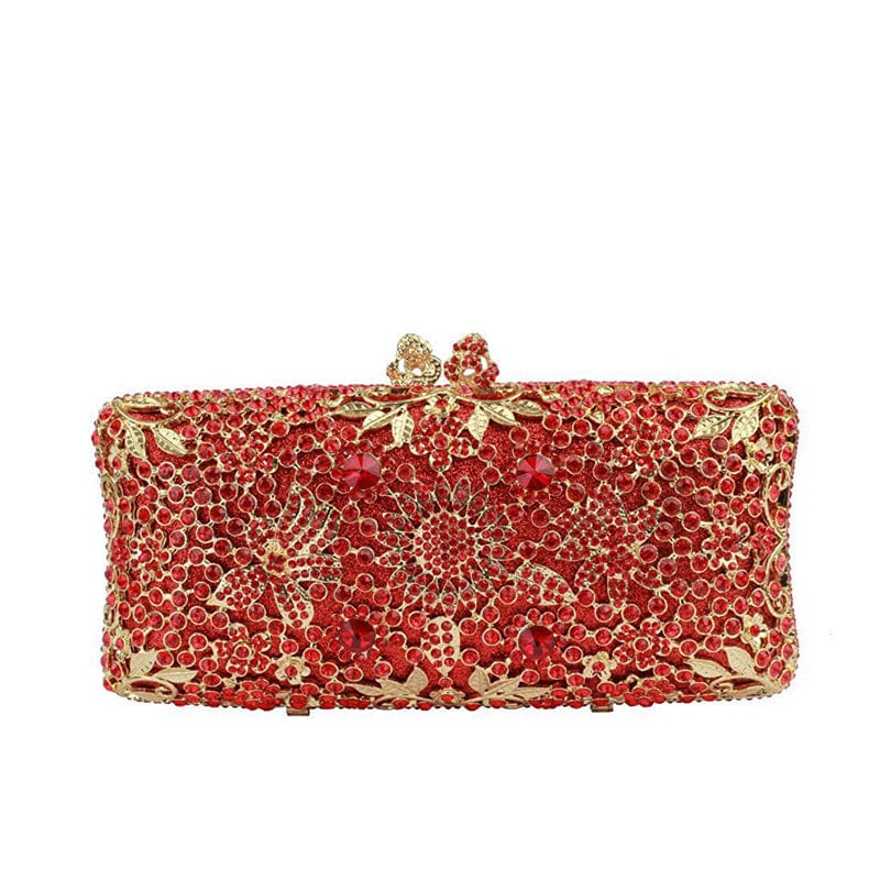 Woman Bling Handmade Beaded Stone Evening Handbag With Crystal Rhinestone Clutch Bag Fashionable Diamond Purse For Ladies