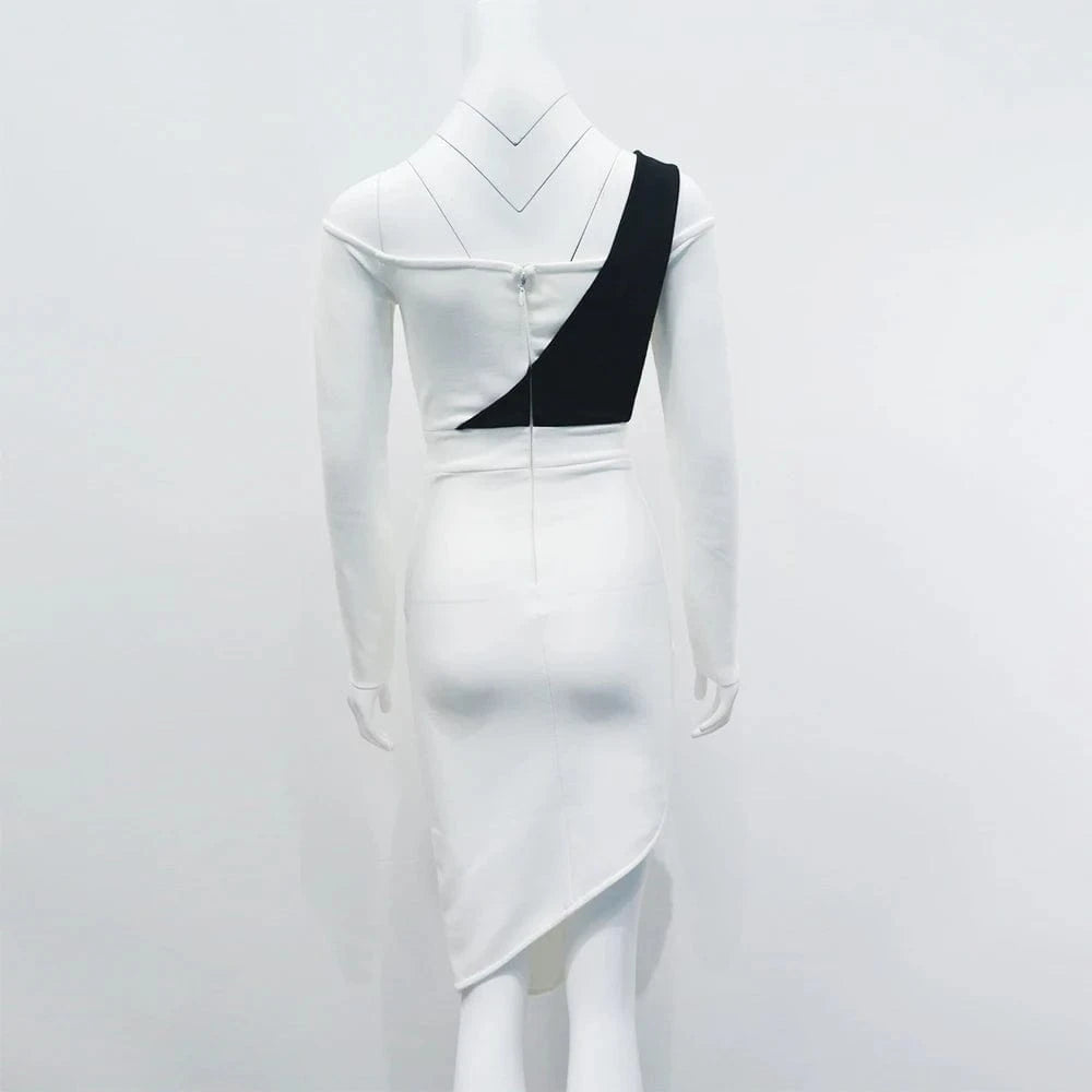 woman clothes elegant long sleeve prom dress knee length bodycon bandage Party dresses