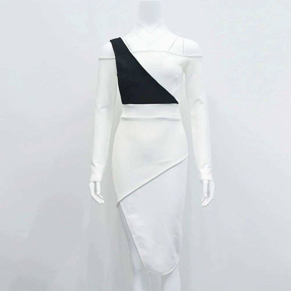 woman clothes elegant long sleeve prom dress knee length bodycon bandage Party dresses