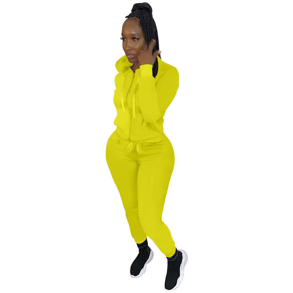woman two pieces set tracksuit 2022 Ladies Winter Plaid 2 piece Hoodie Tracksuits Set