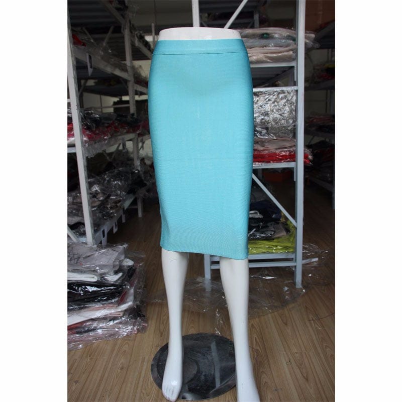 Women 2022 New Arrivals Midi Knee Length Elegant Bodycon Skirt Womens Office Formal Business Set Pencil Skirts