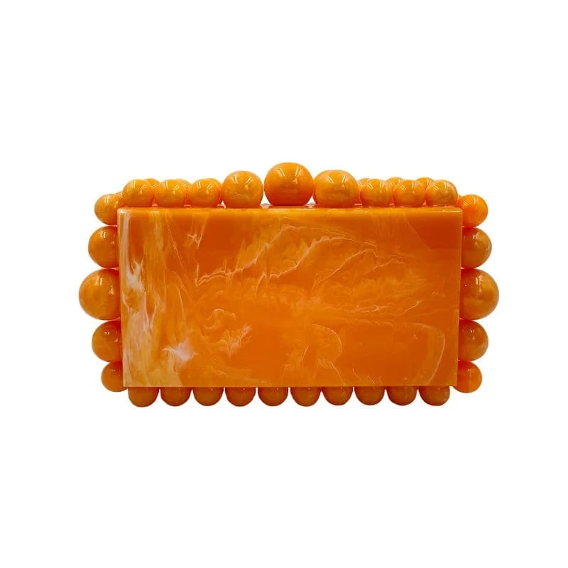 Women Acrylic Box Evening Clutch Bags For Wedding Party LuxuryGold Foil Beads Purses And Handbags Designer High Quality Gift Bag