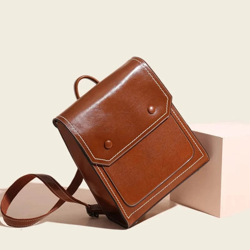 Women Backpack Purse Genuine Leather Anti-theft Casual Shoulder Bag Fashion Women Satchel Bags