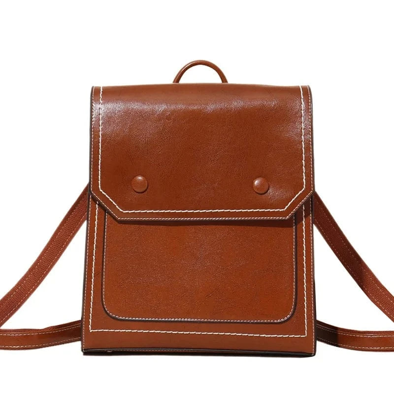 Women Backpack Purse Genuine Leather Anti-theft Casual Shoulder Bag Fashion Women Satchel Bags