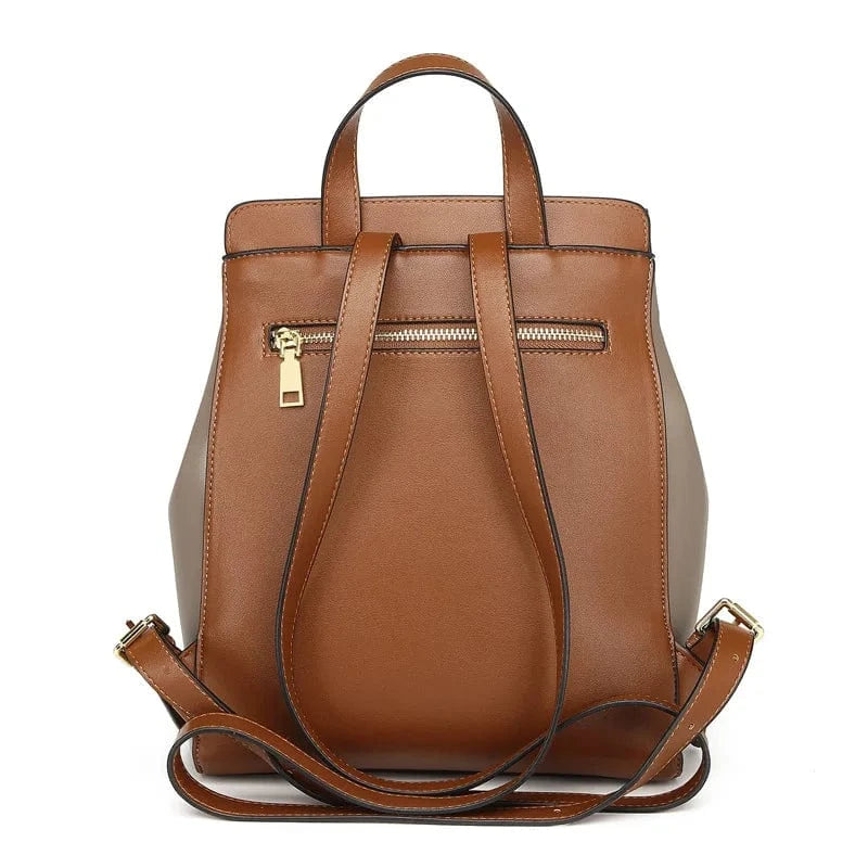 Women Backpack Purse Genuine Leather Casual Shoulder Bag Fashion Ladies Satchel Bags Waterproof Cover Customized Polyester Male