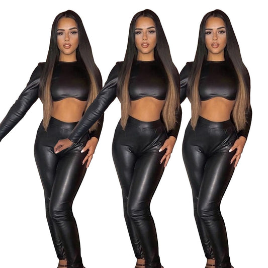 Women Bodycon Two Piece Club Outfits Jumpsuits Sexy Long Sleeve Skinny Long Pants Clubwear for Party