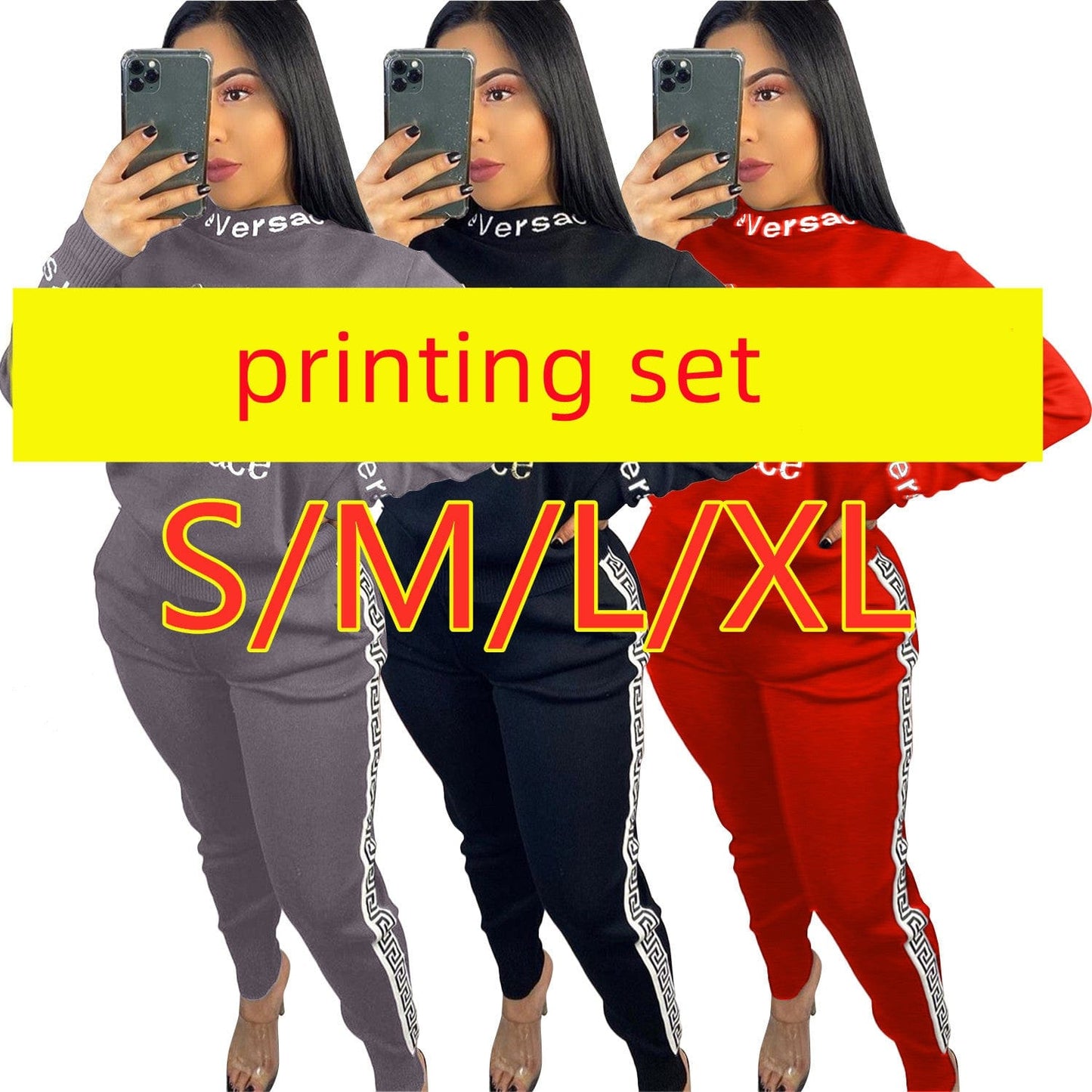 Women Casual 2 Piece Outfit Long Pant Set Sweatsuits Tracksuits