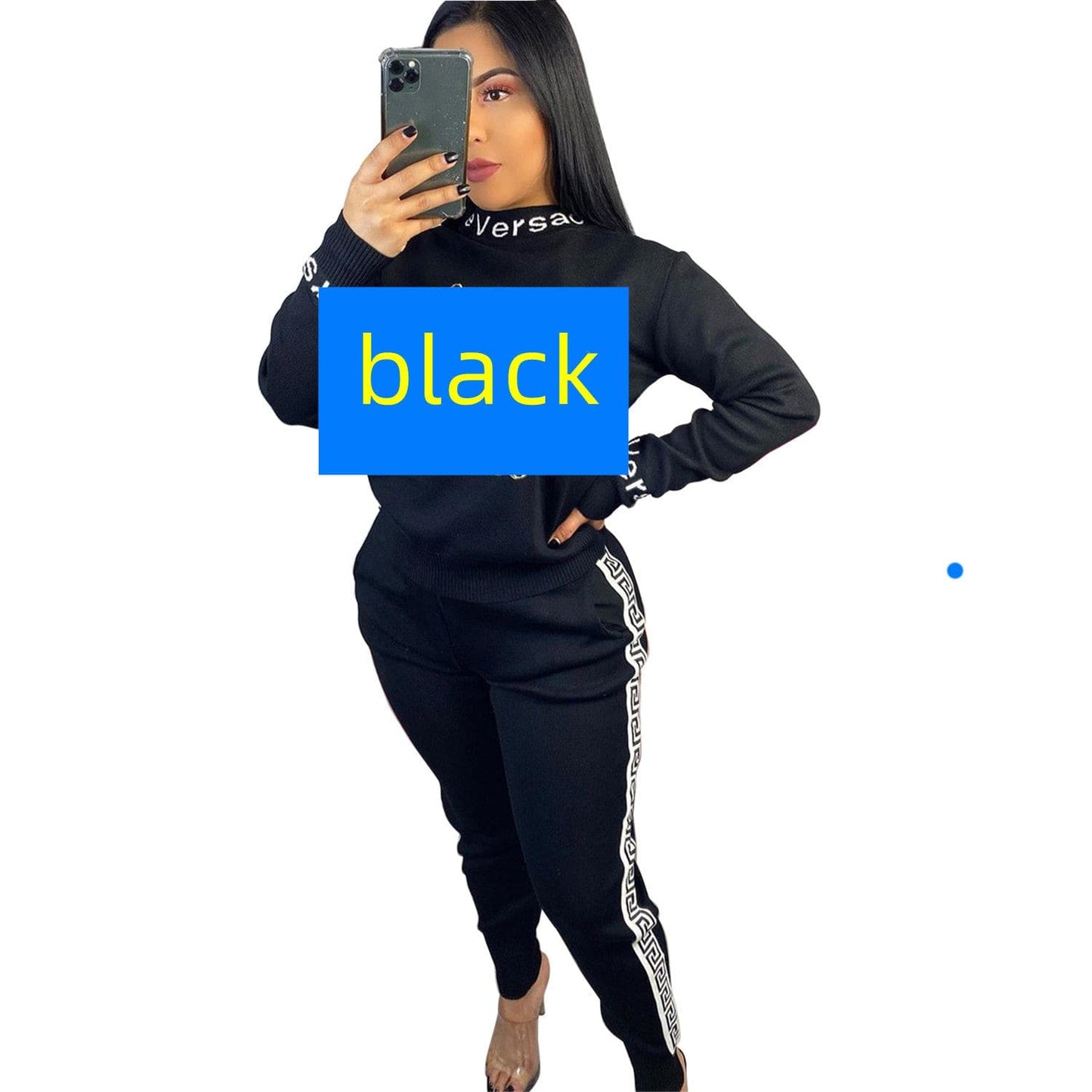 Women Casual 2 Piece Outfit Long Pant Set Sweatsuits Tracksuits