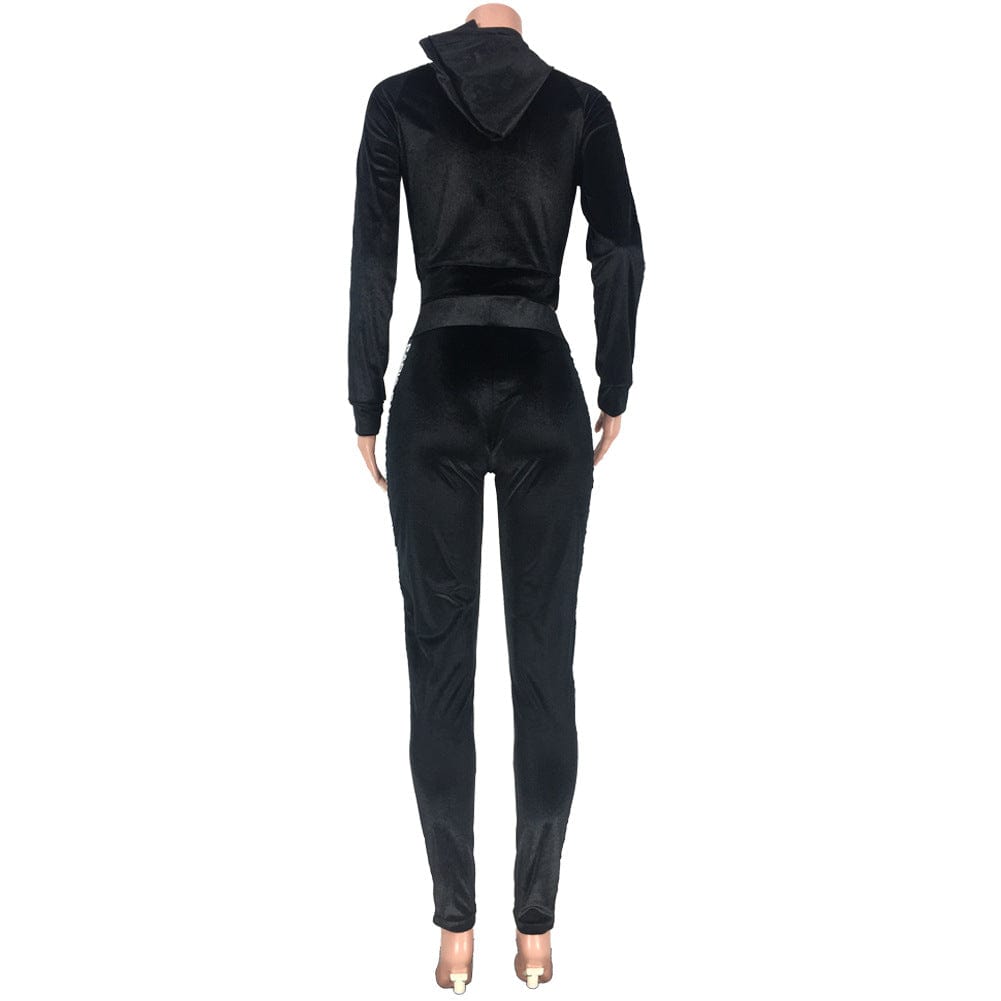 Women Casual 2 Piece Outfits Sexy Bodycon Long Sleeve Crop Top with Long Legging Pants Tracksuit Set Jumpsuits