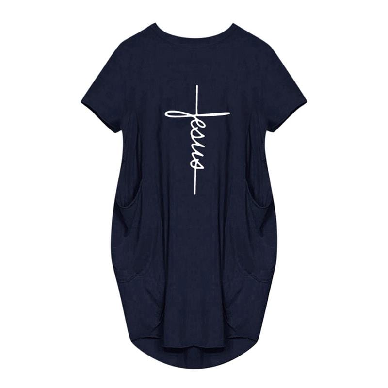 women clothing Faith short sleeve summer dress lounge wear vestidos de fiesta gowns cotton african dress European Clothing