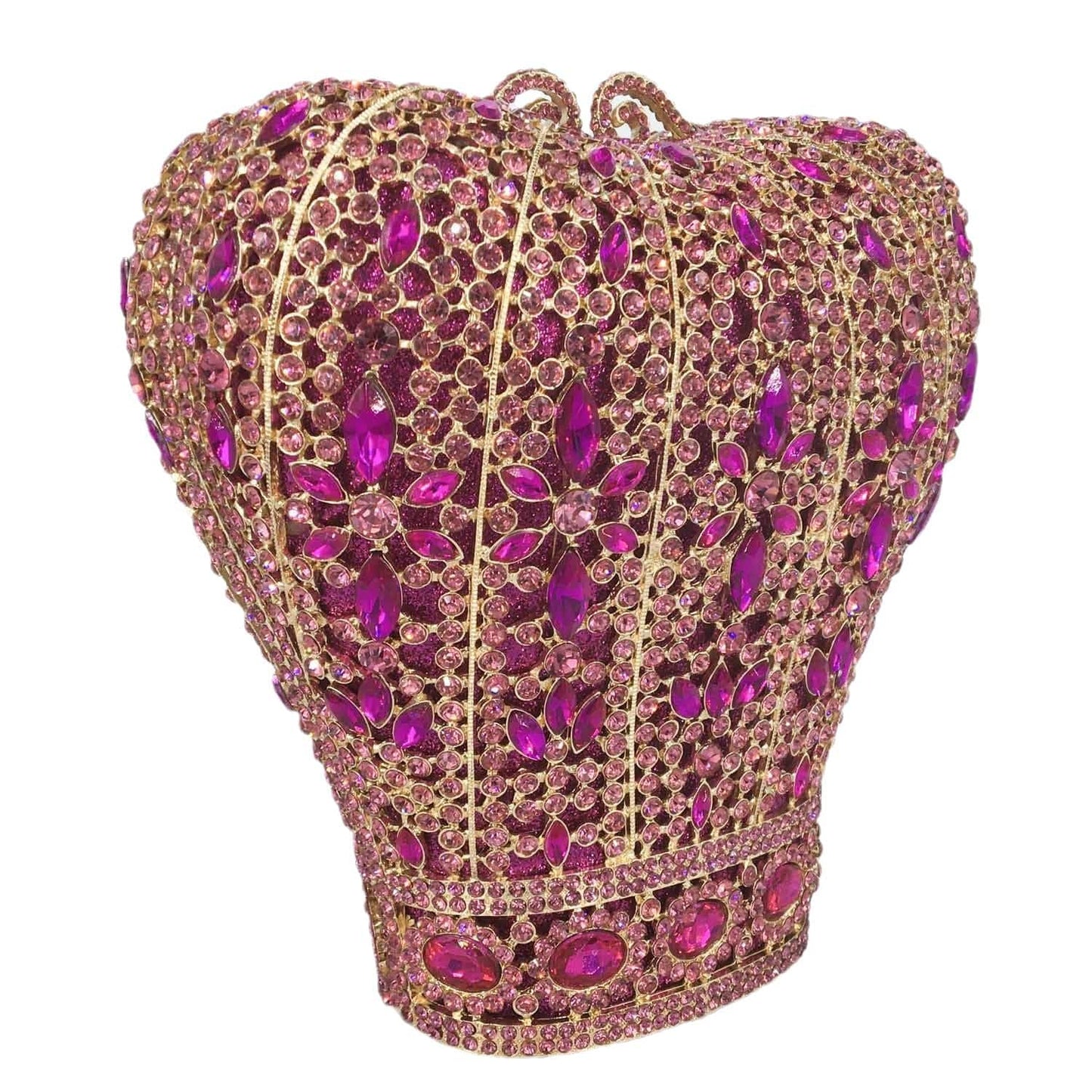 Women Crystal Clutch Evening Purses and Handbags Bridal Handbag Wedding Diamond Crown Shape Party Bag